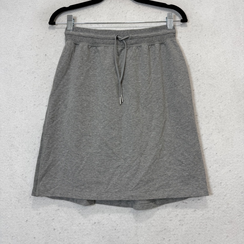 Lululemon Skirt Womens Small Gray Jersey Drawstring Elastic Waist Athletic